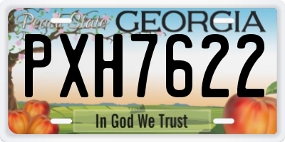 GA license plate PXH7622