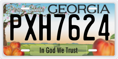 GA license plate PXH7624