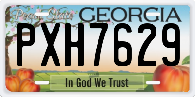 GA license plate PXH7629