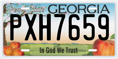 GA license plate PXH7659