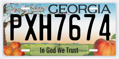 GA license plate PXH7674