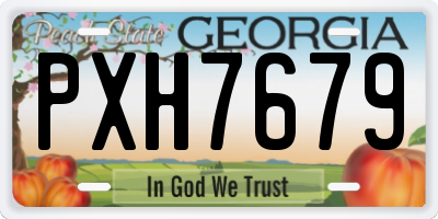 GA license plate PXH7679