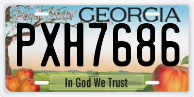 GA license plate PXH7686