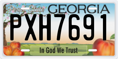 GA license plate PXH7691