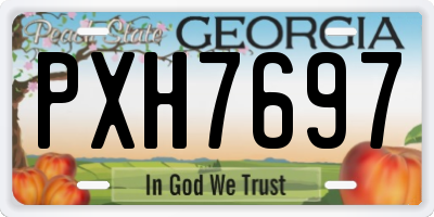 GA license plate PXH7697