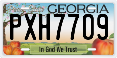 GA license plate PXH7709