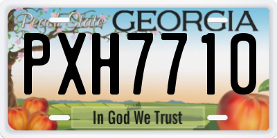 GA license plate PXH7710
