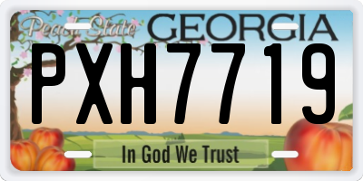 GA license plate PXH7719