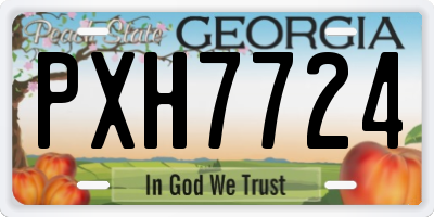 GA license plate PXH7724