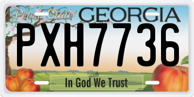 GA license plate PXH7736