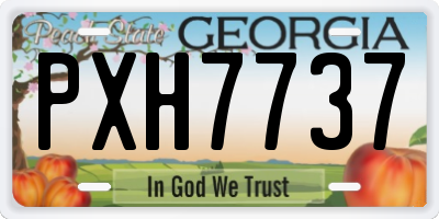 GA license plate PXH7737
