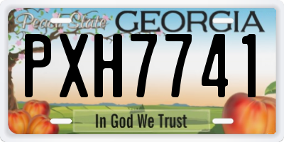 GA license plate PXH7741