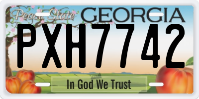 GA license plate PXH7742