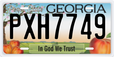 GA license plate PXH7749