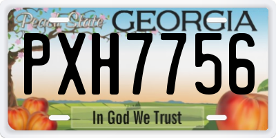GA license plate PXH7756