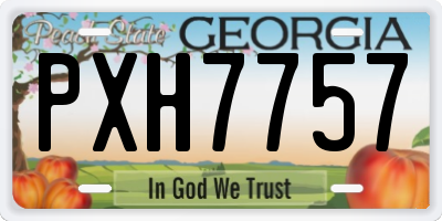 GA license plate PXH7757