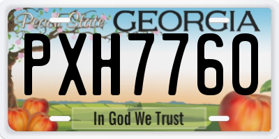 GA license plate PXH7760