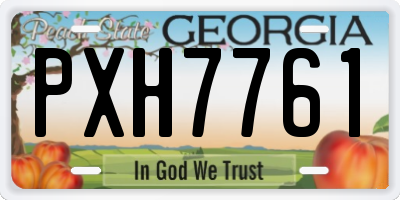 GA license plate PXH7761
