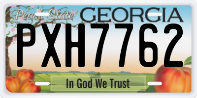 GA license plate PXH7762