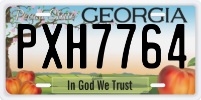 GA license plate PXH7764
