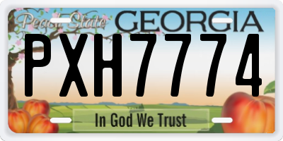 GA license plate PXH7774