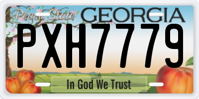 GA license plate PXH7779