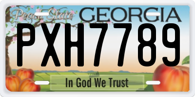 GA license plate PXH7789