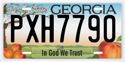 GA license plate PXH7790
