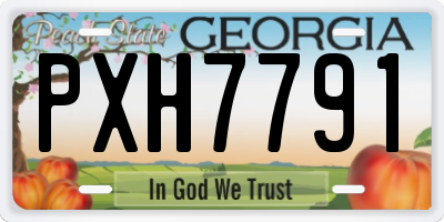 GA license plate PXH7791