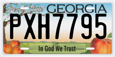 GA license plate PXH7795