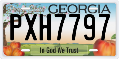 GA license plate PXH7797