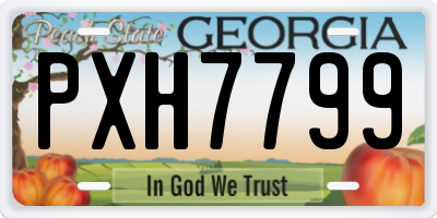 GA license plate PXH7799