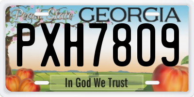 GA license plate PXH7809