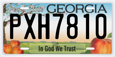 GA license plate PXH7810