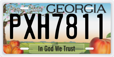 GA license plate PXH7811