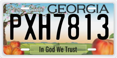 GA license plate PXH7813