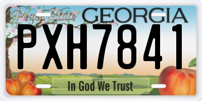 GA license plate PXH7841