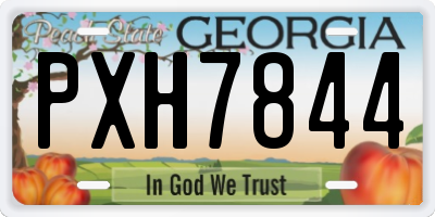 GA license plate PXH7844