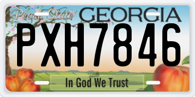GA license plate PXH7846