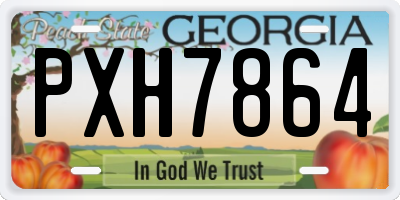 GA license plate PXH7864