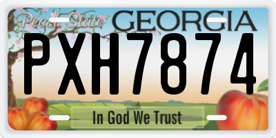 GA license plate PXH7874