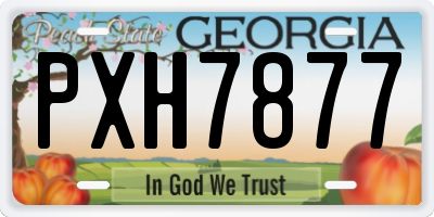 GA license plate PXH7877