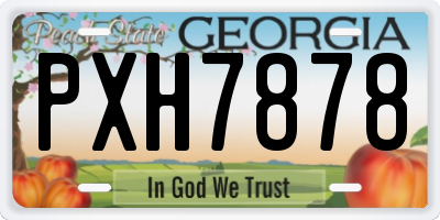 GA license plate PXH7878