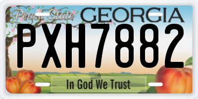 GA license plate PXH7882