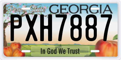 GA license plate PXH7887
