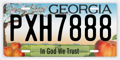 GA license plate PXH7888