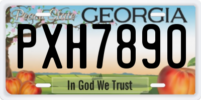 GA license plate PXH7890