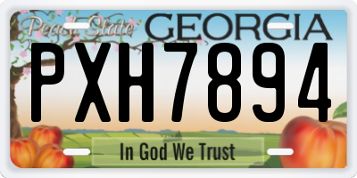 GA license plate PXH7894