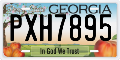 GA license plate PXH7895