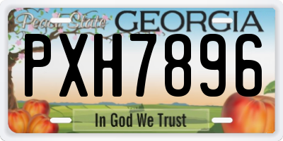 GA license plate PXH7896